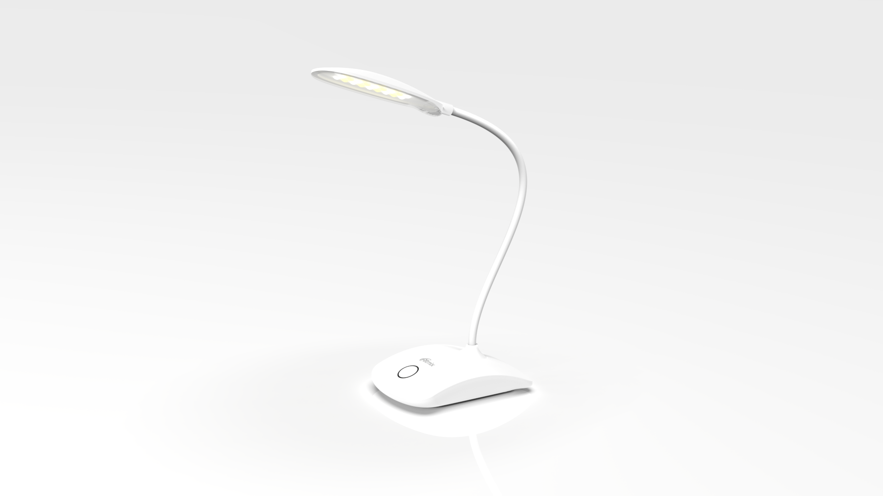 

Светильник настольный Ritmix LED-410C, светодиоды, 4 Вт, 3000 K/200лм, АКБ/1.2 А·ч, регулировка яркости свечения, плавное изменение яркости, белый, LED-410C