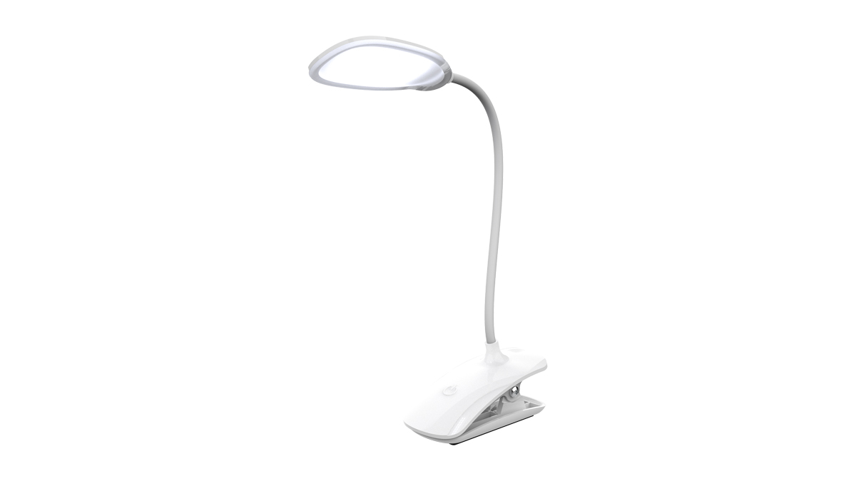 Лампа настольная Ritmix LED-420, светодиоды, 4 Вт, 6000K/200лм, АКБ/500mAh, регулировка яркости свечения, 3 уровня, белый