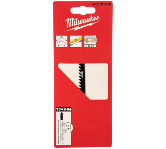 

Пилка для лобзика Milwaukee T341HM, прямой рез, универсальные, 1шт. (4932373387), T341HM