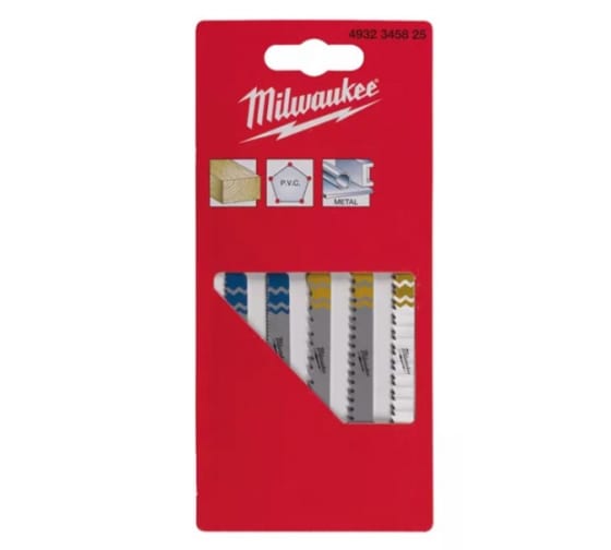 

Набор пилок для лобзика Milwaukee, по дереву и металлу, 5шт. (4932345825)