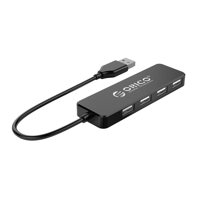 Концентратор Orico FL01-BK, 4xUSB 2.0, черный