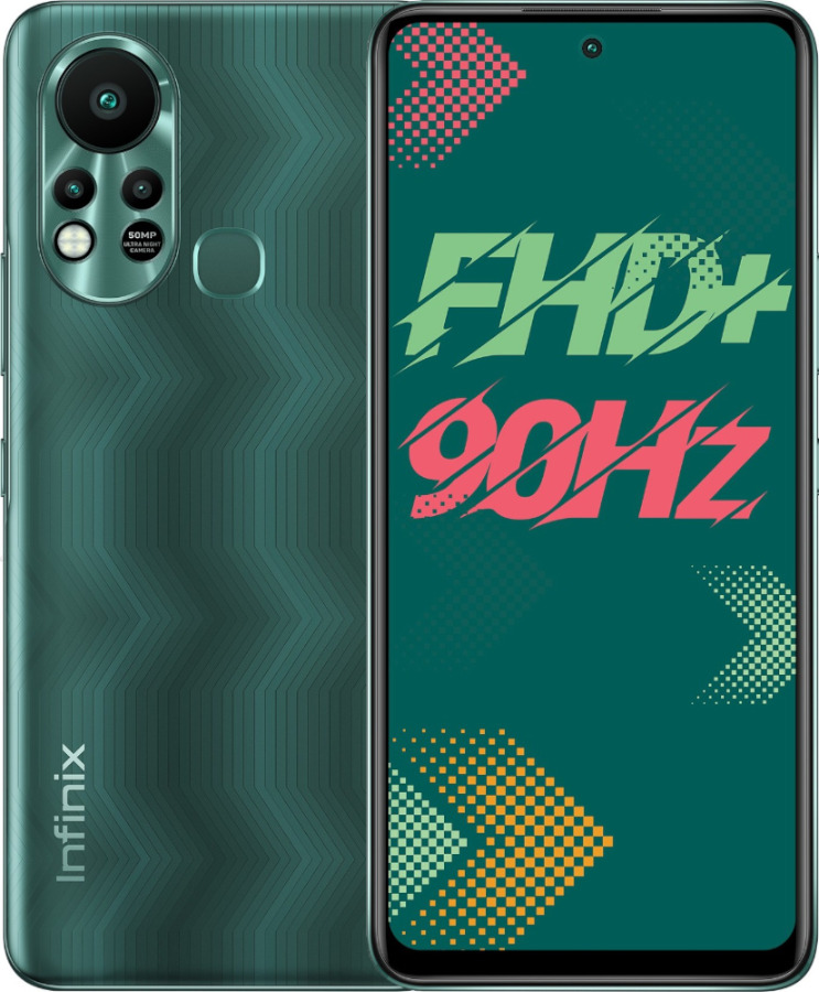 

Смартфон Infinix HOT 11S, 6.78" 2040x1080 LTPS, MediaTek Helio G88, 4Gb RAM, 64Gb, 3G/4G, NFC, Wi-Fi, BT, 3xCam, 2-Sim, 5000mAh, USB Type-C, Android 11, зеленый, HOT 11S