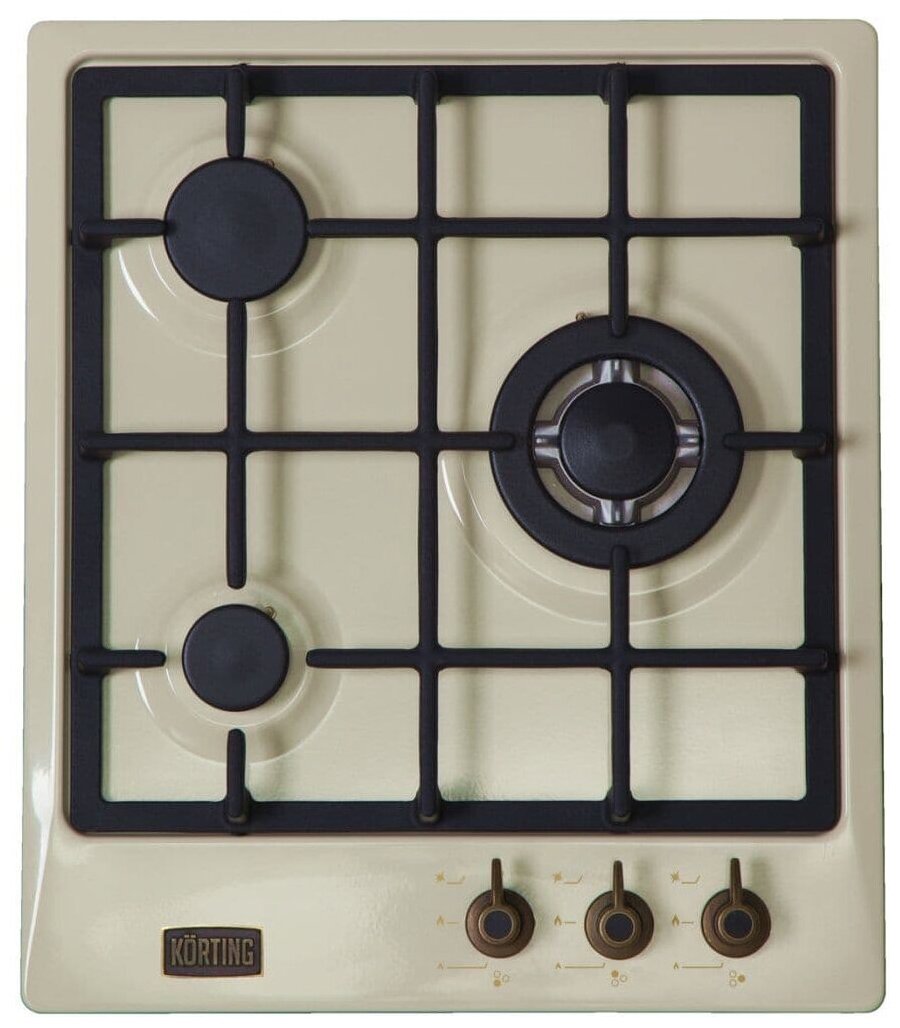 

Газовая варочная панель Korting HG 465 CTRB, 3 конфорки, бежевый (HG 465 CTRB), HG 465 CTRB