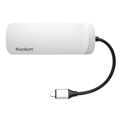 Концентратор Kingston Nucleum, 1xUSB-C, серебристый + USB-C (вход питания) USB-C (данные) HDMI (x2) USB-A SD microSD (C-HUBC1-SR-EN)