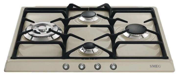 

Газовая варочная панель SMEG Cortina SR764PO 4 конфорки, бежевый (SR764PO), SR764PO