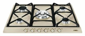

Газовая варочная панель SMEG Cortina SR775PO 5 конфорок, бежевый (SR775PO), SR775PO