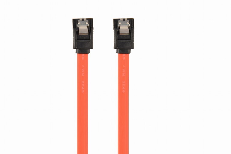 Шлейф (с защелкой) Cablexpert SATA(7-pin)-SATA(7-pin) 3.0, прямой, 30 см, красный (CC-SATAM-DATA-0.3M)
