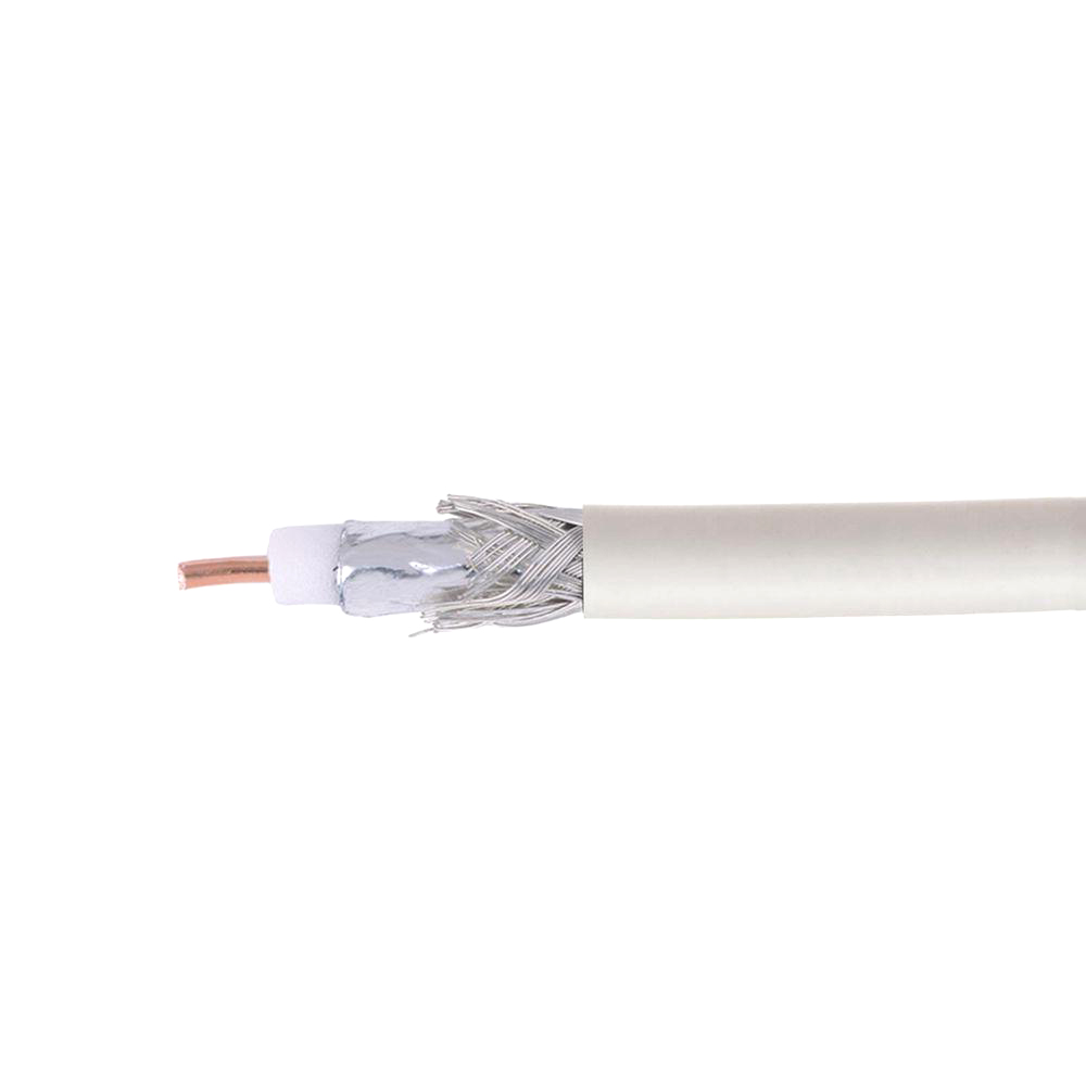Кабель коаксиальный Cablexpert, RG-6U-CS-1, 75 Ом, 64%, 0.8 мм, CCS, белый, 100 м (RG-6U-CS-1)