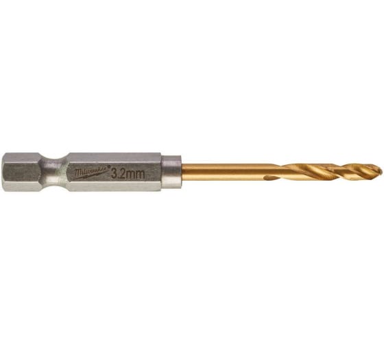 

Сверло спиральное ⌀3.2мм x 66.5мм/23мм, HSS-TiN, по металлу, Milwaukee RedHex, 2шт. (48894706)