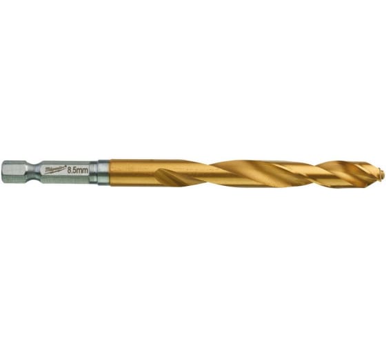 

Сверло спиральное ⌀8.5мм x 114мм/70мм, HSS-TiN, по металлу, Milwaukee RedHex, 1шт. (48894720)