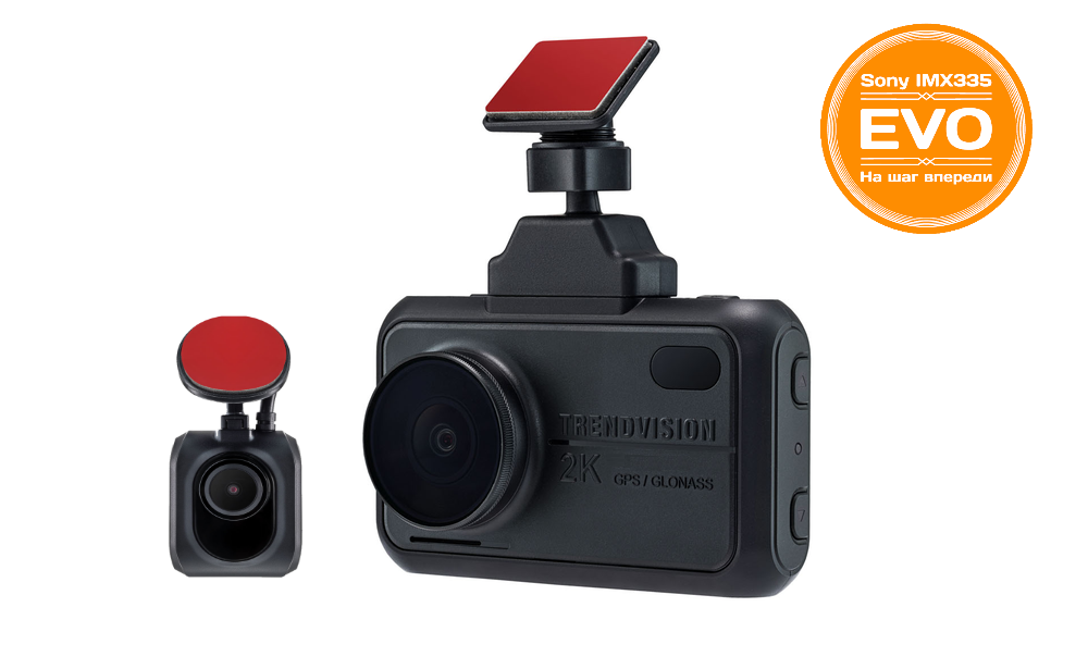 Видеорегистратор TrendVision TDR-721S EVO PRO, 2 камеры, 2304x1296 30 к/с, 3" 640x360
