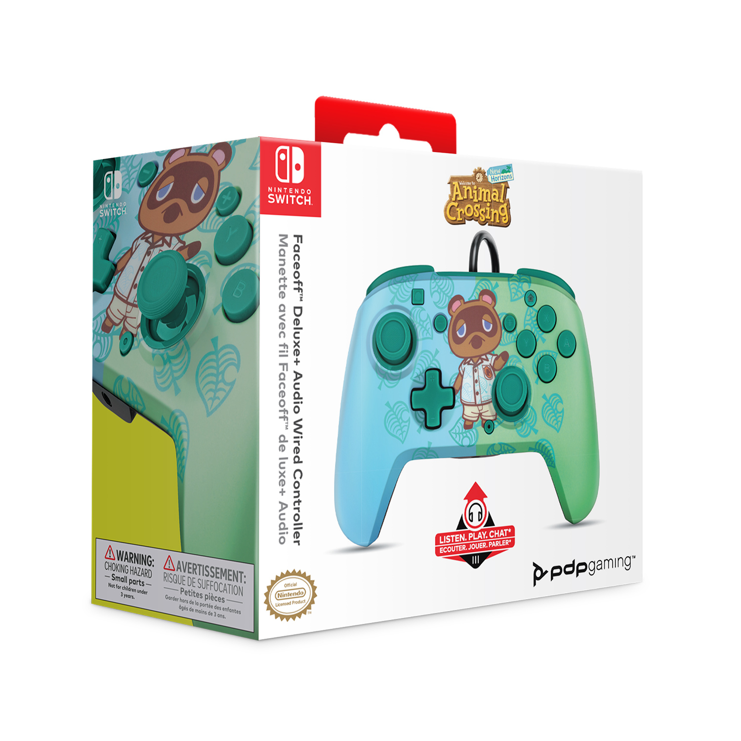 

Геймпад PDP Faceoff Animal Crossing, проводной, принт (0708056068264), Faceoff Animal Crossing