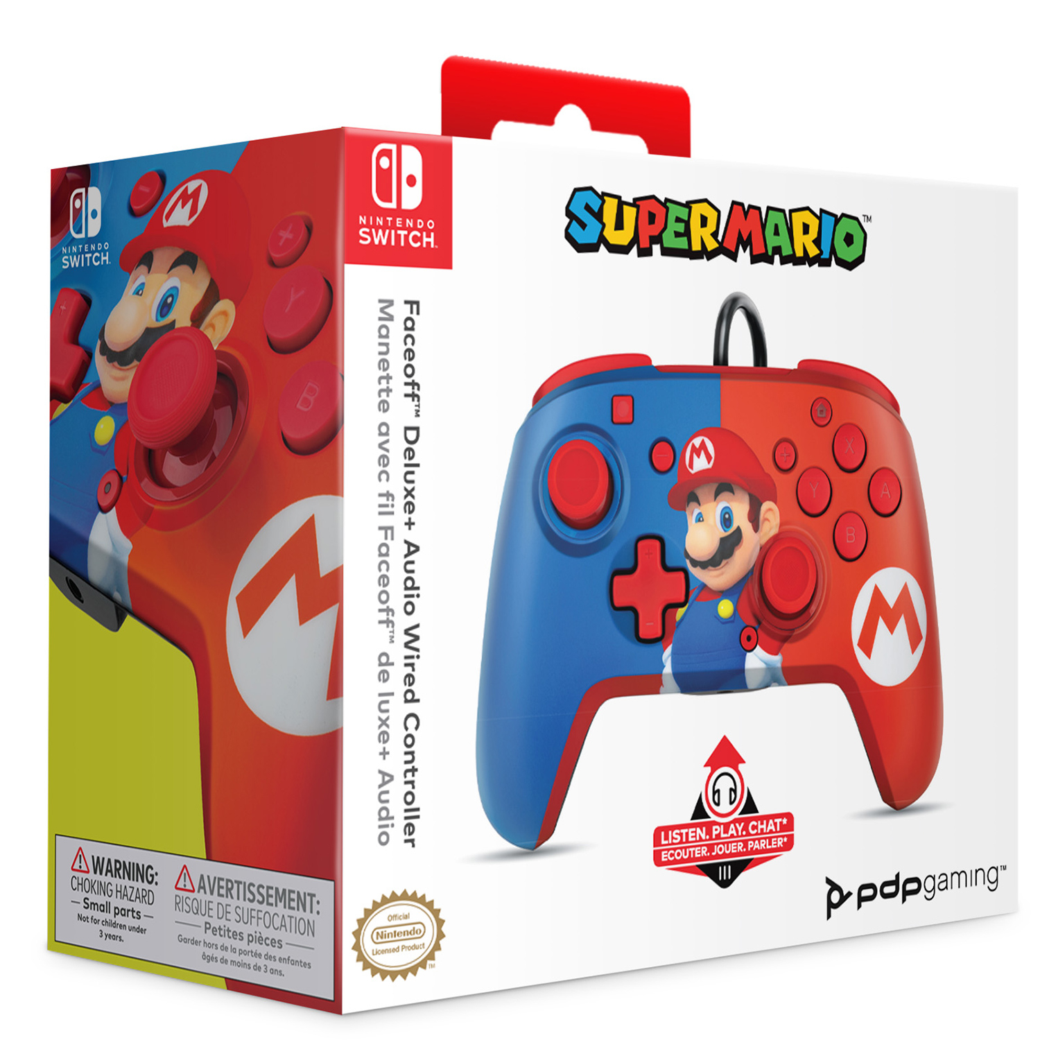 

Геймпад PDP Faceoff Mario, проводной, принт (0708056068257), Faceoff Mario