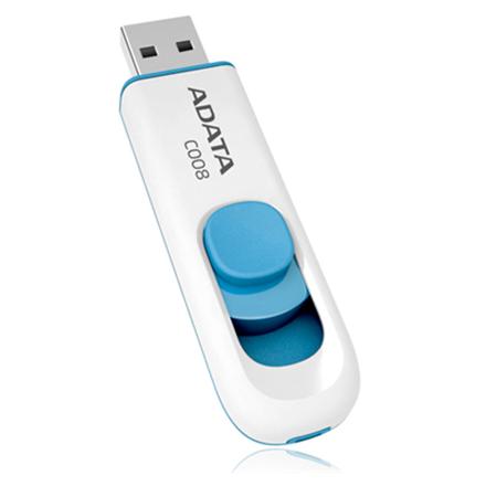 

Флешка 16Gb USB 2.0 ADATA C008, белый/синий (AC008-16G-RWE), C008