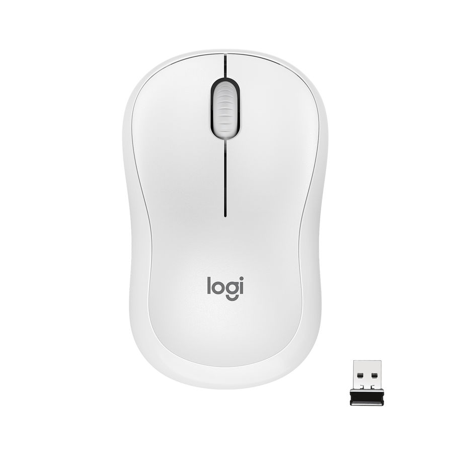 Мышь беспроводная Logitech M221 SILENT, 1000dpi, оптическая светодиодная, USB, белый (910-006511)