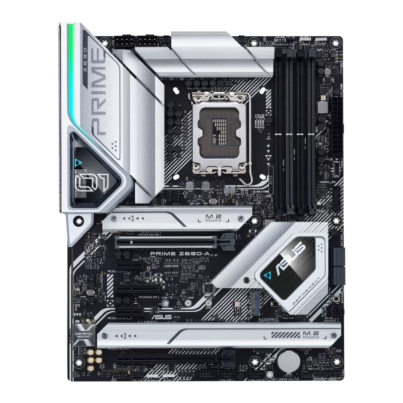 

Материнская плата ASUS PRIME Z690-A, Socket1700, Intel Z690, 4xDDR5 DIMM, 2PCI-Ex16, 4SATA3, 7.1-ch, 2.5GLAN, 8 USB 3.2, 3 USB Type-C, HDMI, DP, ATX, Retail, PRIME Z690-A
