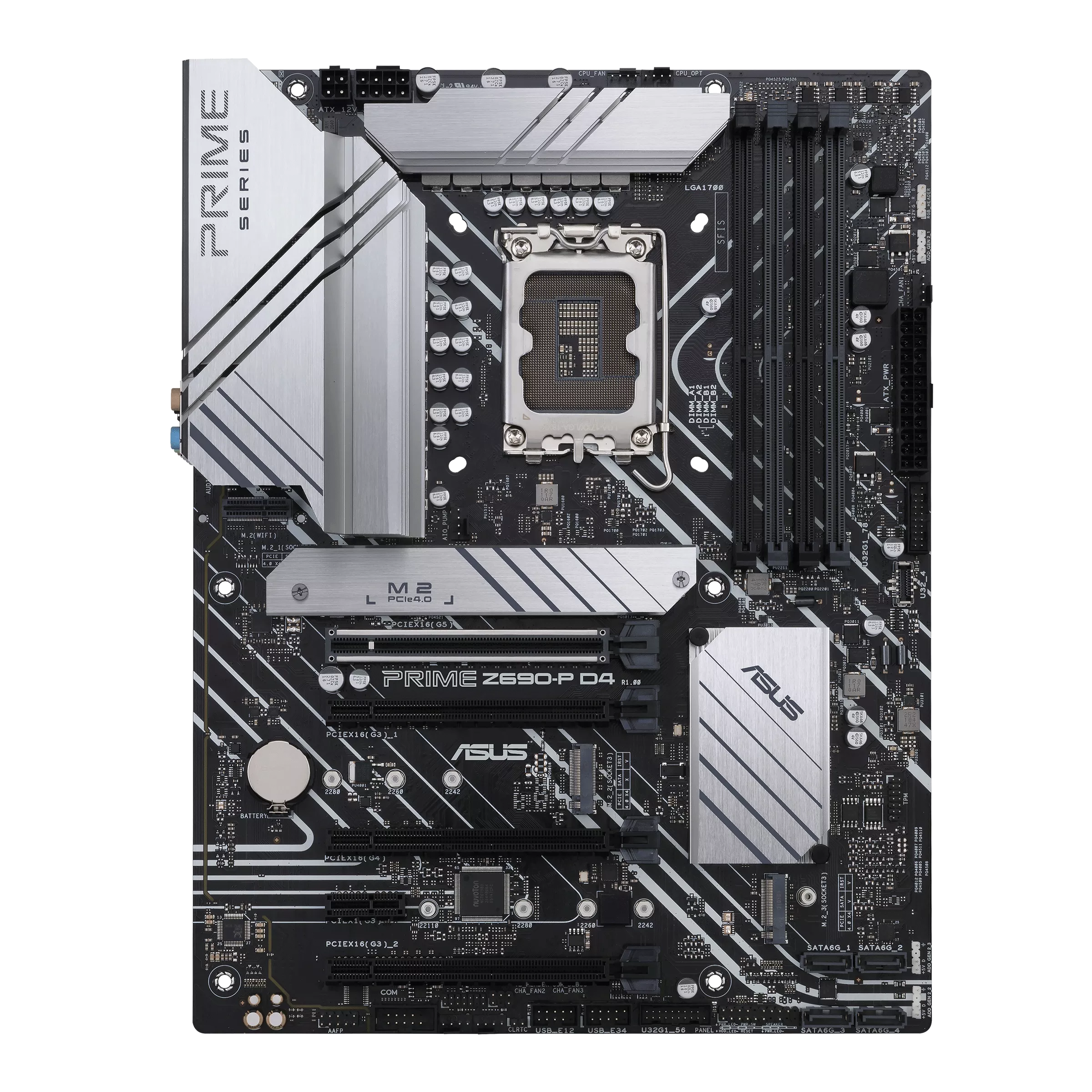 

Материнская плата ASUS PRIME Z690-P D4, Socket1700, Intel Z690, 4xDDR4, 4PCI-Ex16, 4SATA3, 7.1-ch, 2.5GLAN, 7 USB 3.2, 2 USB Type-C, HDMI, DP, ATX, Retail, PRIME Z690-P D4