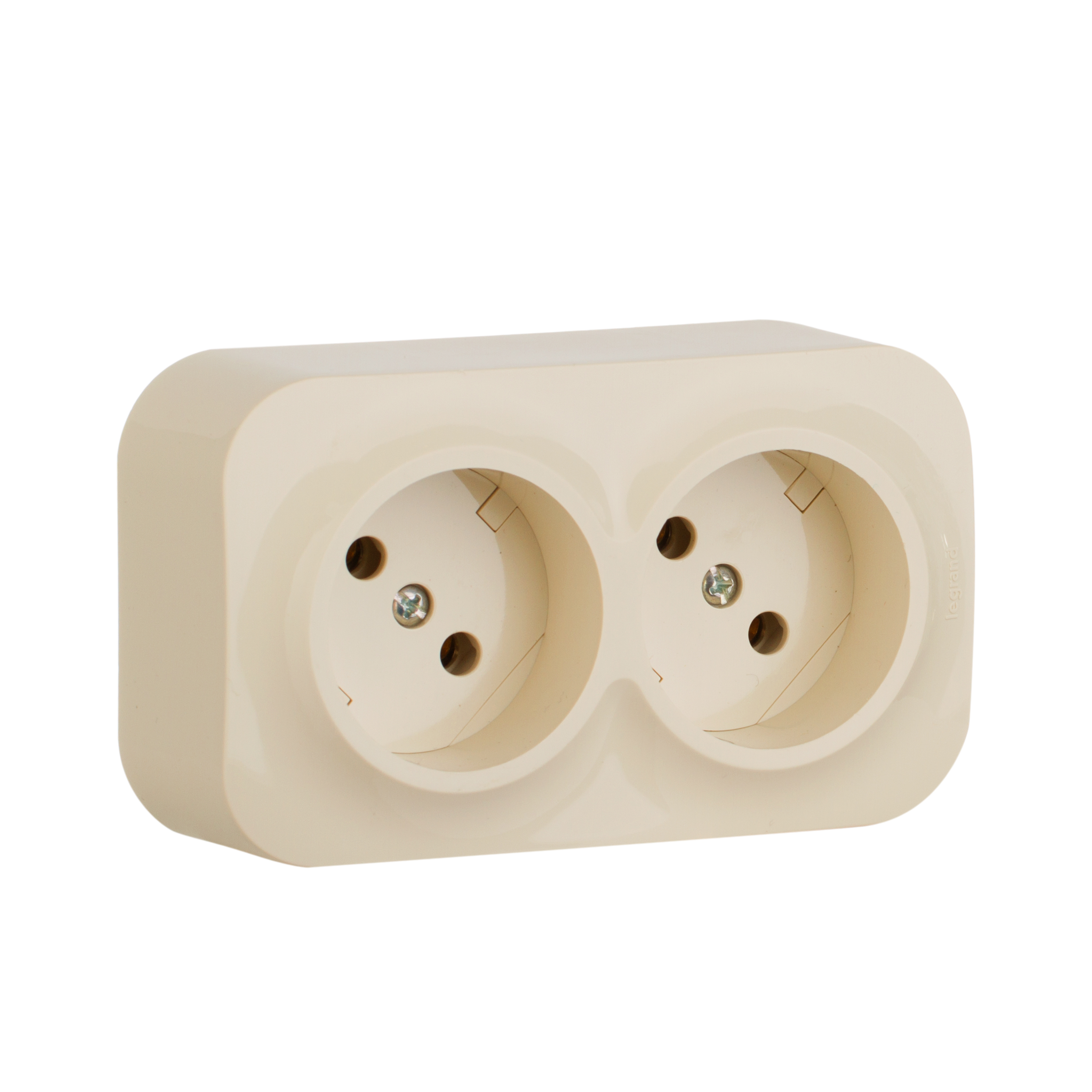 

Розетка Legrand Quteo, открытый монтаж, 2-х постовая, 10A, в сборе, IP20, слоновая кость (782242)