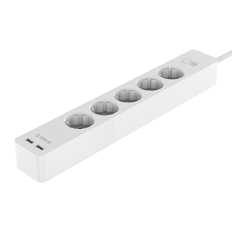 

Сетевой удлинитель Orico GPC-5A2U, 5-розеток, 2xUSB, 1.5м, белый (GPC-5A2U-WH), GPC-5A2U