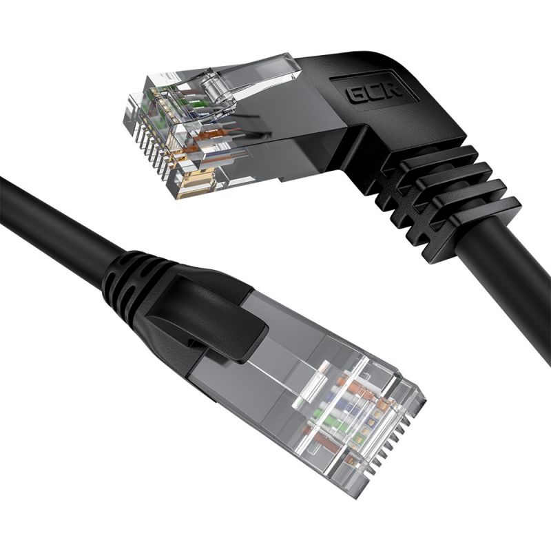 Патч-корд UTP кат.5e, 1м, RJ45-RJ45, черный, GCR (GCR-53127 )