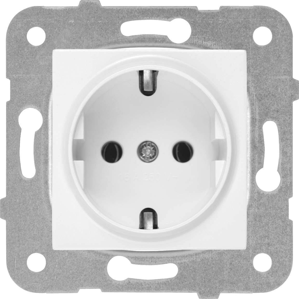

Розетка Panasonic Karre Plus & Arkedia Slim, скрытый монтаж, однопостовая, с з/к, 16A, механизм с накладкой без рамки, IP20, белый (WKTT02022WH-RU), 0
