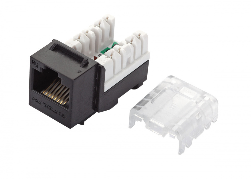 Модуль Keystone Eurolan, RJ-45 cat.5e, 1шт., черный (16H-U5-02BL)