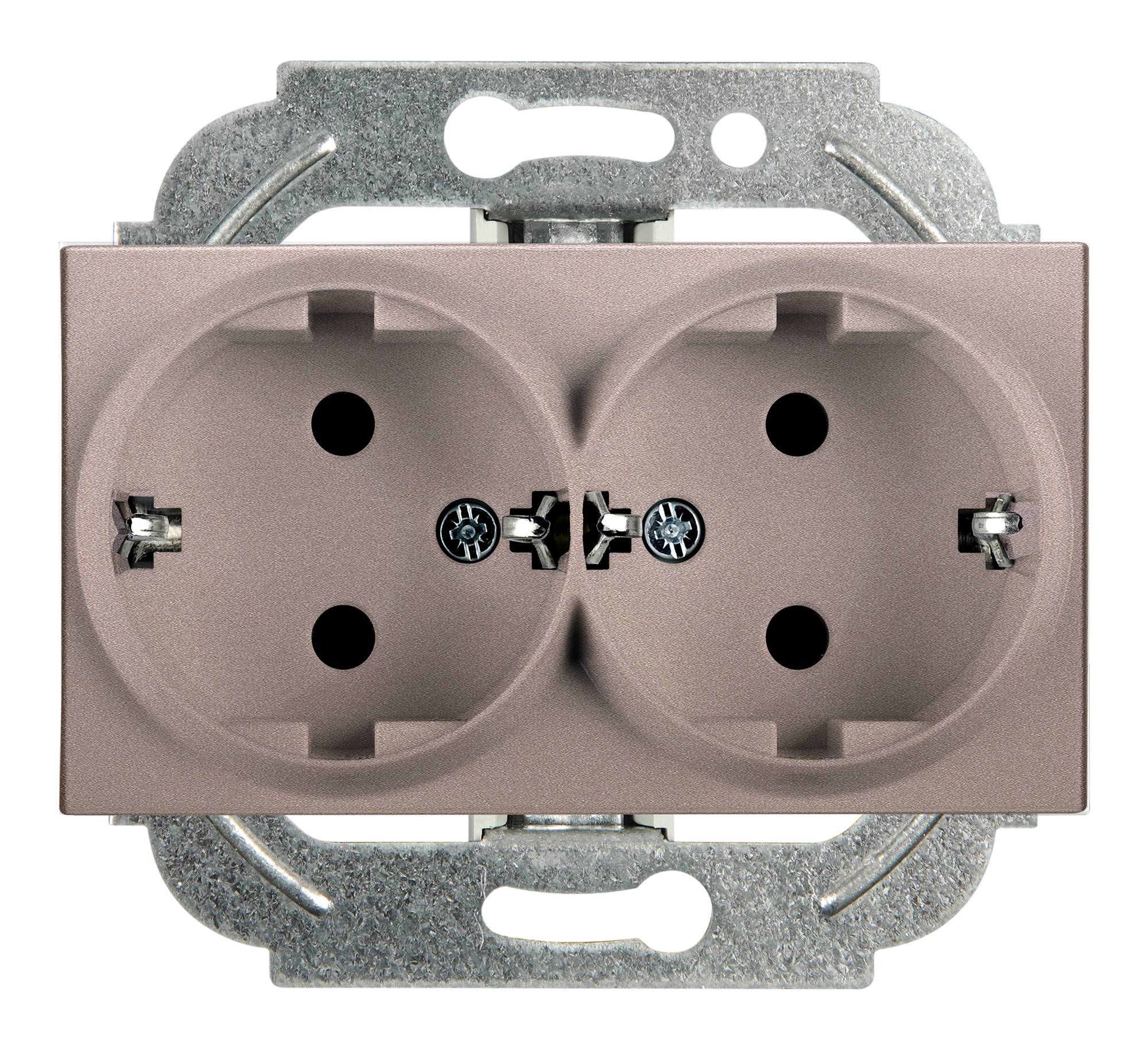

Розетка Panasonic Karre Plus & Arkedia Slim, скрытый монтаж, 2-х постовая, с з/к, 16A, механизм с накладкой без рамки, IP20, бронза (WKTT02052BR-RU), 0