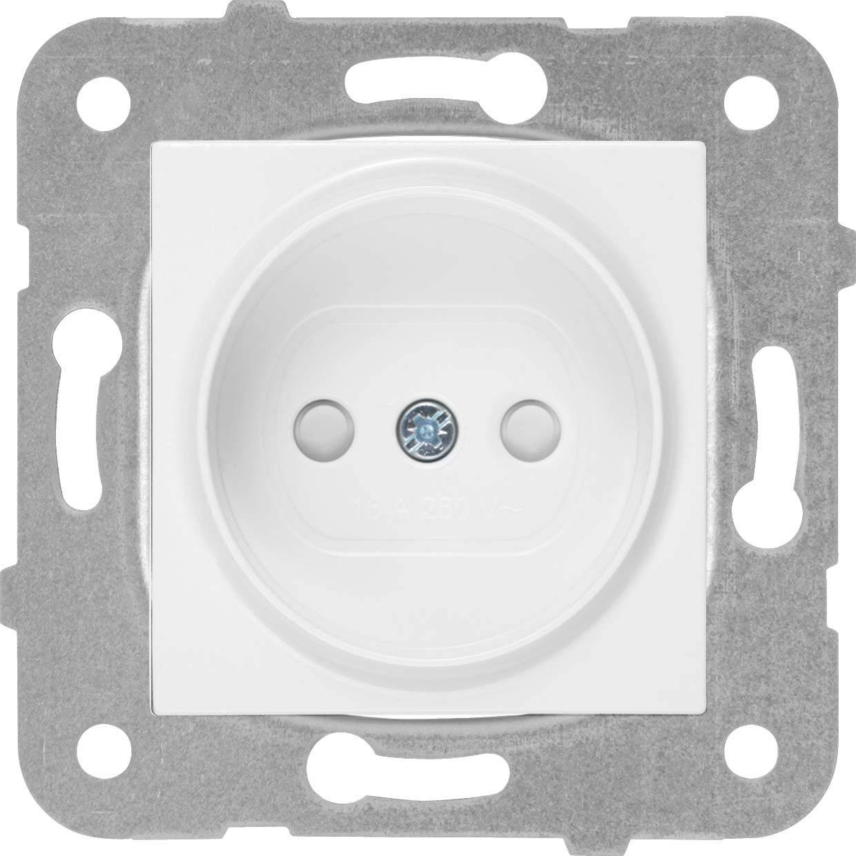 

Розетка Panasonic Karre Plus & Arkedia Slim, скрытый монтаж, однопостовая, со шторками, 16A, механизм с накладкой без рамки, IP20, белый (WKTT02112WH-RU ), 0
