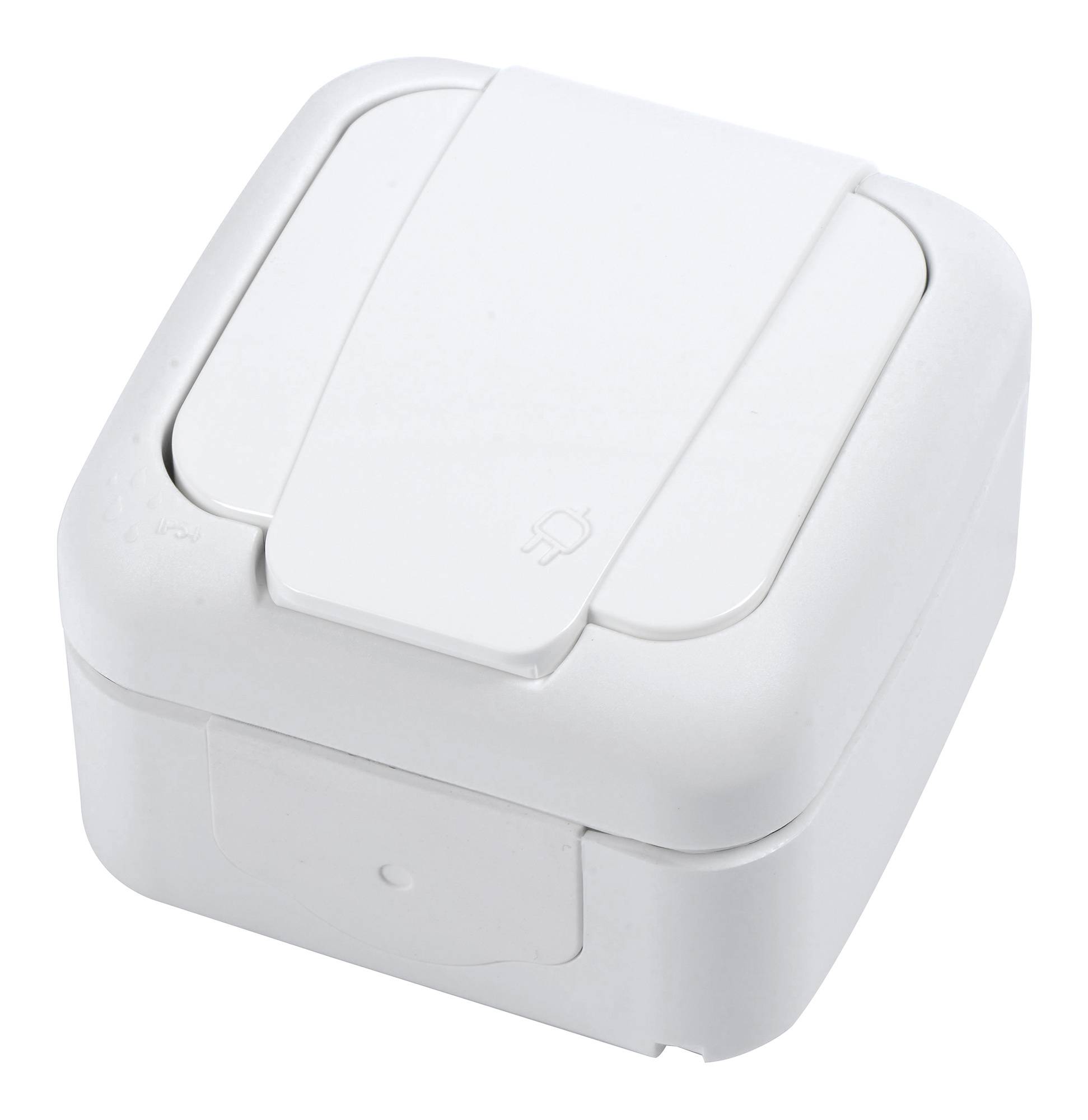 

Розетка Panasonic Palmiye, открытый монтаж, однопостовая, с з/к, с крышкой, 16A, в сборе, IP54, белый (90555408-RU ), 0