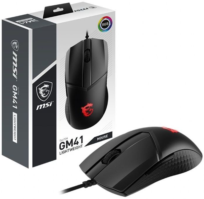 

Мышь проводная MSI CLUTCH GM41 LIGHTWEIGHT, 16000dpi, USB, черный (S12-0401910-C54), CLUTCH GM41 LIGHTWEIGHT