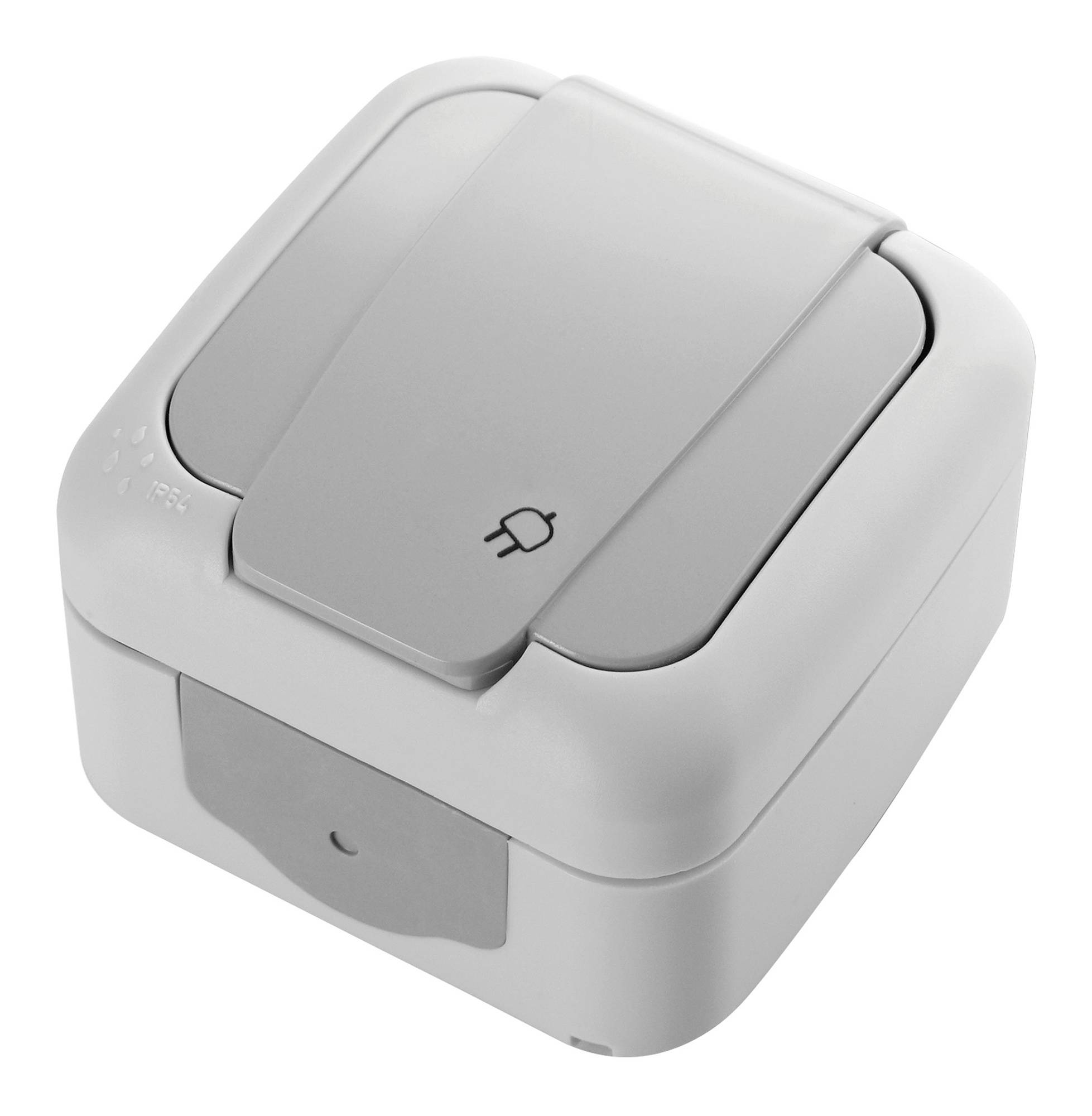 

Розетка Panasonic Palmiye, открытый монтаж, однопостовая, с крышкой, 16A, в сборе, IP54, серый (90555515-RU)