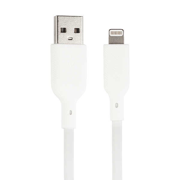 

Кабель USB-Lightning 8-pin, OTG, MFi, 2.4A, 1м, белый Qumo (32988)