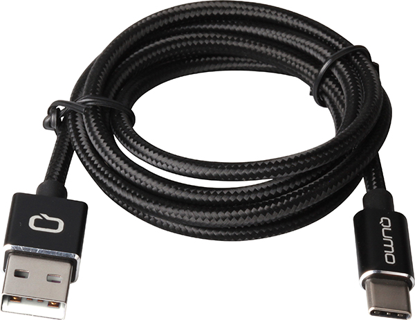 

Кабель USB-USB Type-C, OTG, 2A, 1м, черный Qumo (21718)