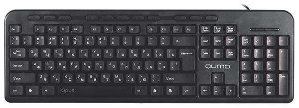 

Клавиатура проводная Qumo Opus K64, мембранная, USB, черный (32986), Opus K64
