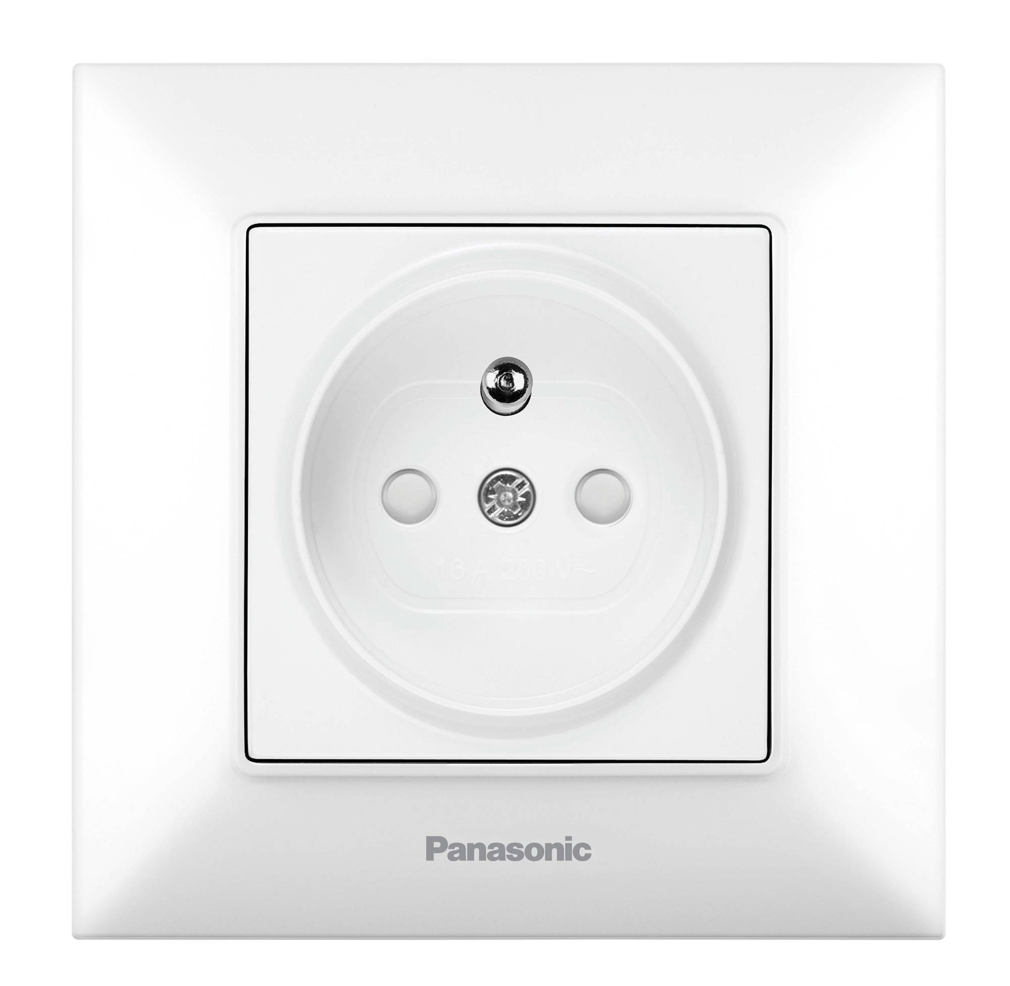 Розетка Panasonic Arkedia Slim, скрытый монтаж, однопостовая, 16A, в сборе, IP20, белый (WNTC02012WH-RU )