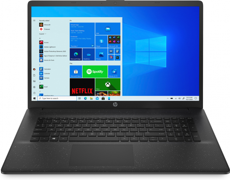 

Ноутбук HP 17-cn0092ur 17.3" 1600x900, Intel Pentium N5030 1.1GHz, 4Gb RAM, 256Gb SSD, W10, черный (4E1U8EA), 17-cn0092ur
