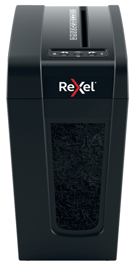 

Шредер Rexel Secure X8-SL EU, секретность 3/P-4, 180 см/мин., фрагменты - 4мм x 4см, 14л, 8 листов, скрепки, скобы, черный (2020126EU), X8-SL EU