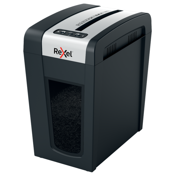 

Шредер Rexel Secure MC6-SL, секретность 4/P-5, 180 см/мин., перекрестный - 2мм x 1.5см, 18л, 6 листов, скрепки, скобы, черный (2020133EU), MC6-SL