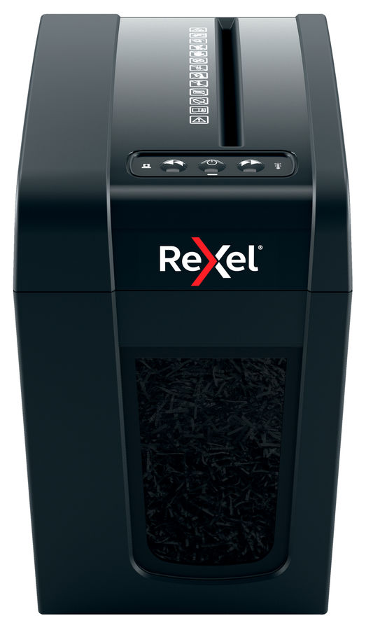 

Шредер Rexel Secure X6-SL EU, секретность 3/P-4, 180 см/мин., фрагменты - 4мм x 4см, 10л, 6 листов, скрепки, скобы, черный (2020125EU), X6-SL EU