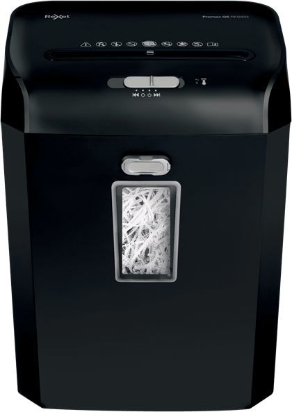 

Шредер Rexel Promax QS 8/23 S EU, секретность 2/P-2, 200 см/мин., полосы - 6мм, 23л, 8 листов, скрепки, скобы, карты, черный (2104582EU), QS 8/23 S EU