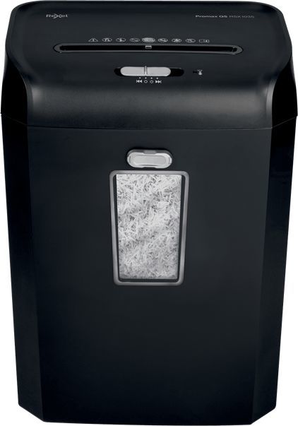 

Шредер Rexel Promax QS 10/35 X EU, секретность 3/P-4, 300 см/мин., фрагменты - 4мм x 4см, 35л, 10 листов, скрепки, скобы, карты, черный (2104585EU), QS 10/35 X EU
