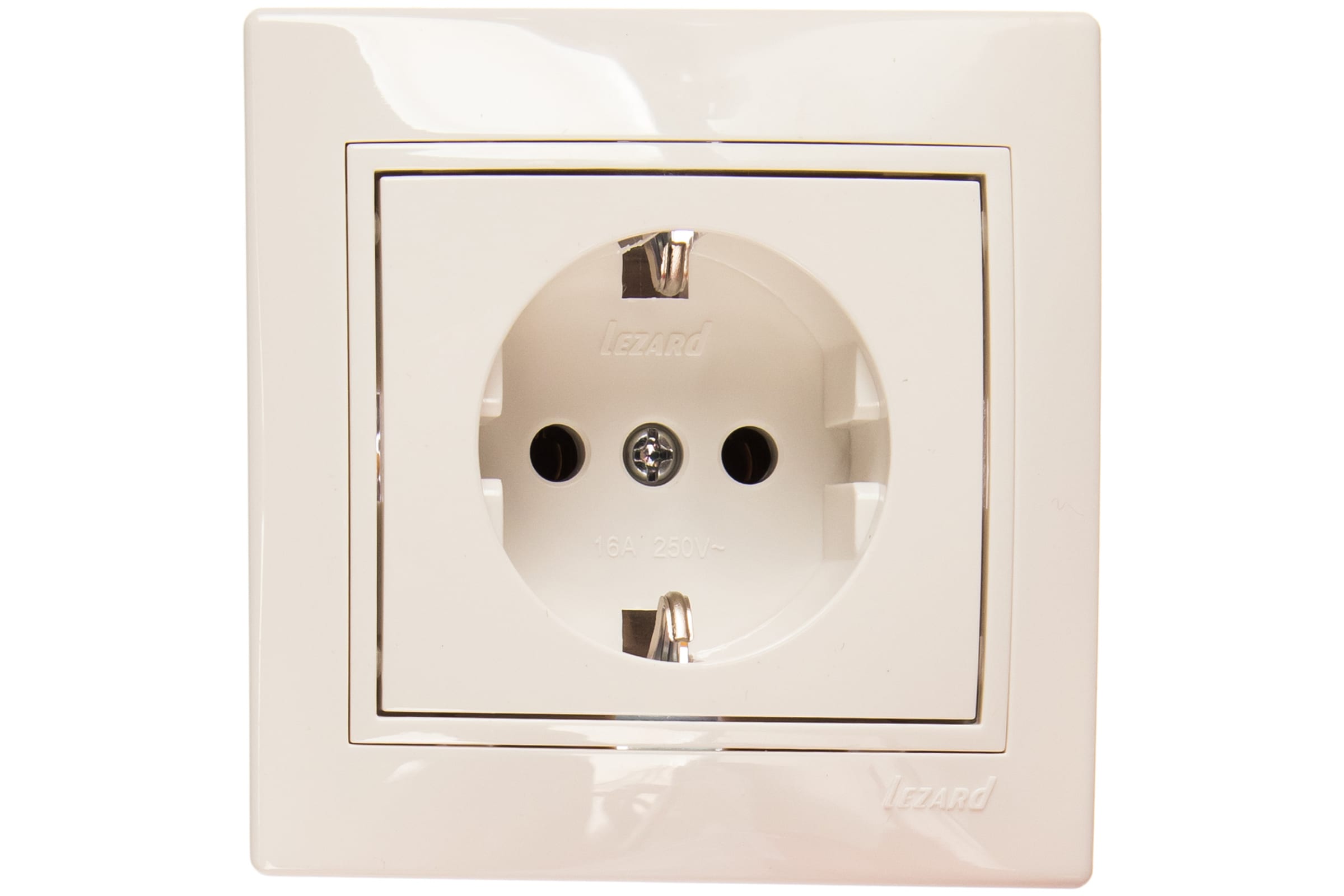 

Розетка LEZARD MIRA, скрытый монтаж, однопостовая, с з/к, 16A, в сборе, IP20, белый (701-0202-122)