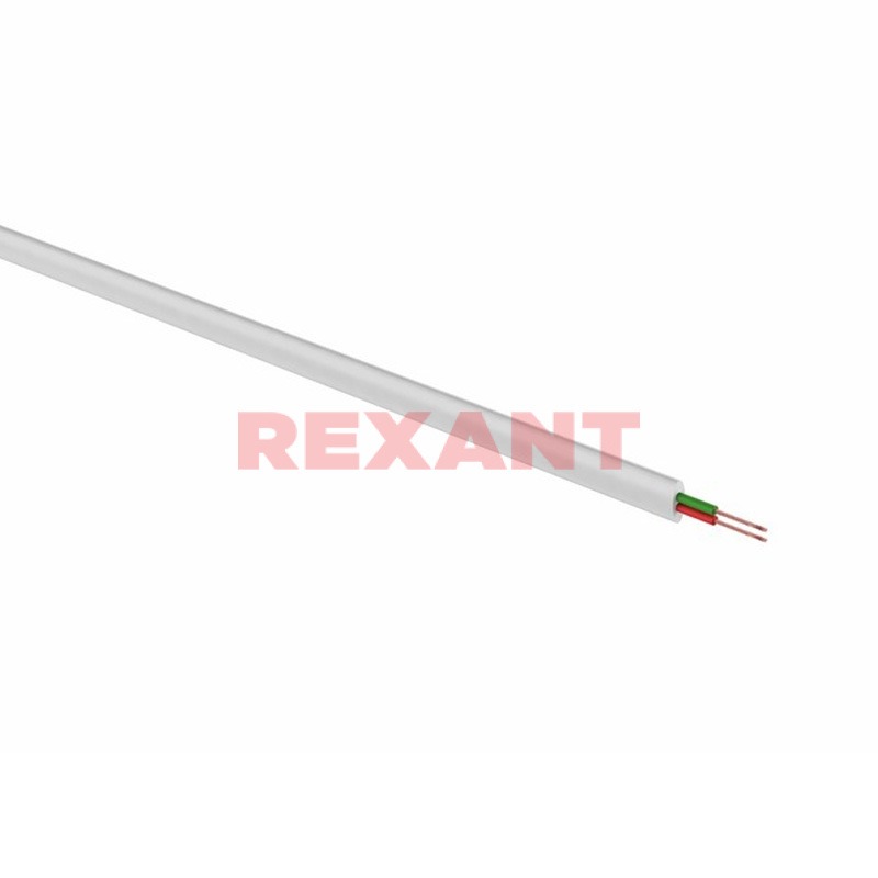 

Кабель телефонный REXANT ШТЛП-2, многожильный, CU, 100м, белый (01-5001)