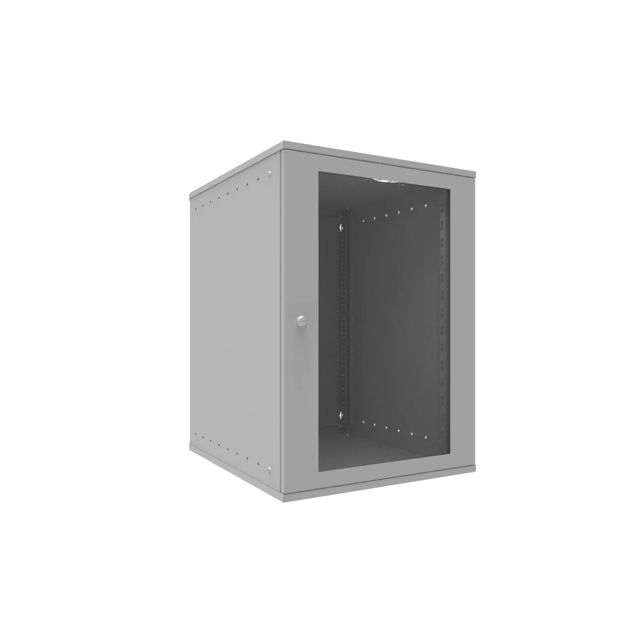 Шкаф телекоммуникационный настенный 18U 523x600 мм, стекло/металл, серый, разборный, SNR Lite (SNR-TWC-18-GDL)