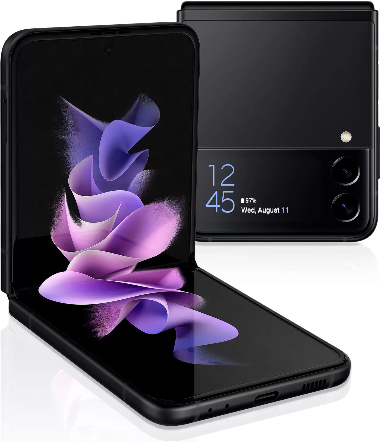 

Смартфон Samsung Z Flip3, 6.7" 2640x1080 Dynamic AMOLED 2X, Qualcomm Snapdragon 888, 8Gb RAM, 128Gb, 3G/4G/5G, NFC, Wi-Fi, BT, 2xCam, 2-Sim (nano SIM+eSIM), 3300mAh, USB Type-C, Android 11, черный (SM-F711BZKBSER), Z Flip3