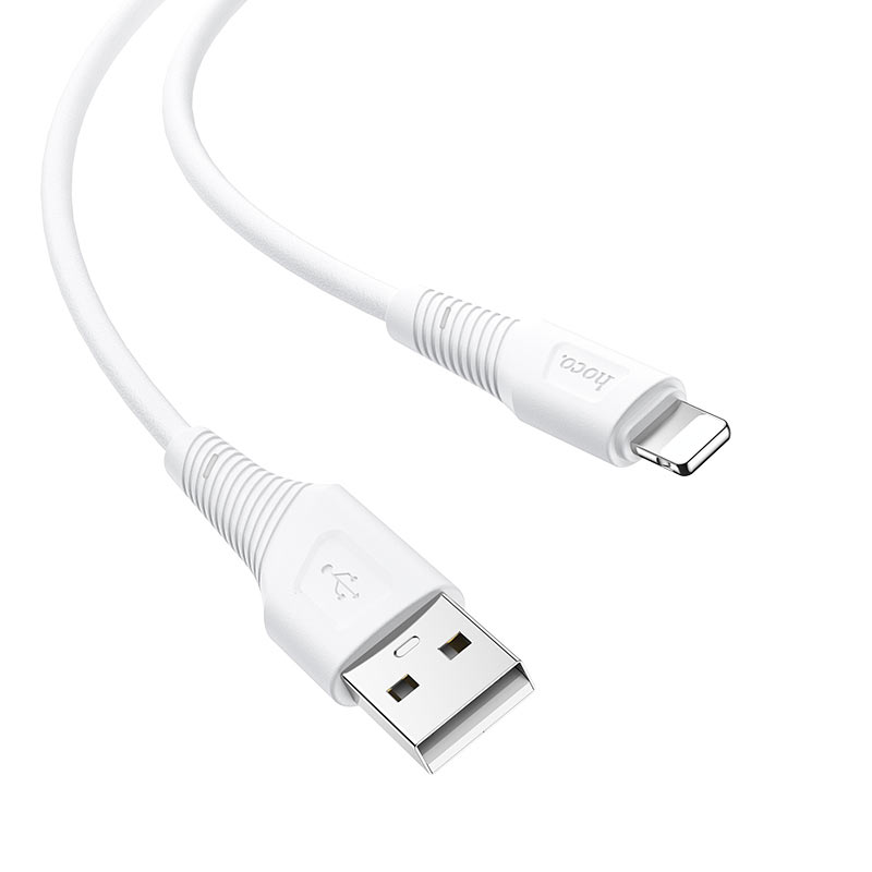 

Кабель USB-Lightning 8-pin, 2.4A, 1м, белый HOCO X58 Airy