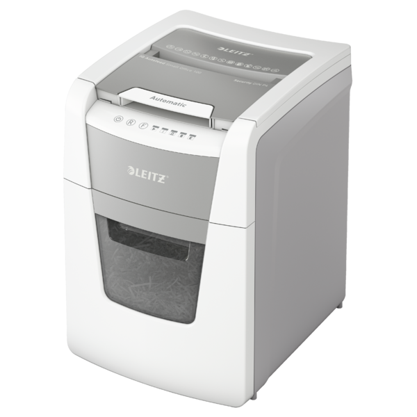 

Шредер Leitz IQ Autofeed Small Office 100 P4, секретность 3/P-4, 180 см/мин., фрагменты - 4мм x 3см, 34л, 100 листов, скрепки, скобы, карты, белый (80110000), IQ Autofeed Small Office 100 P4