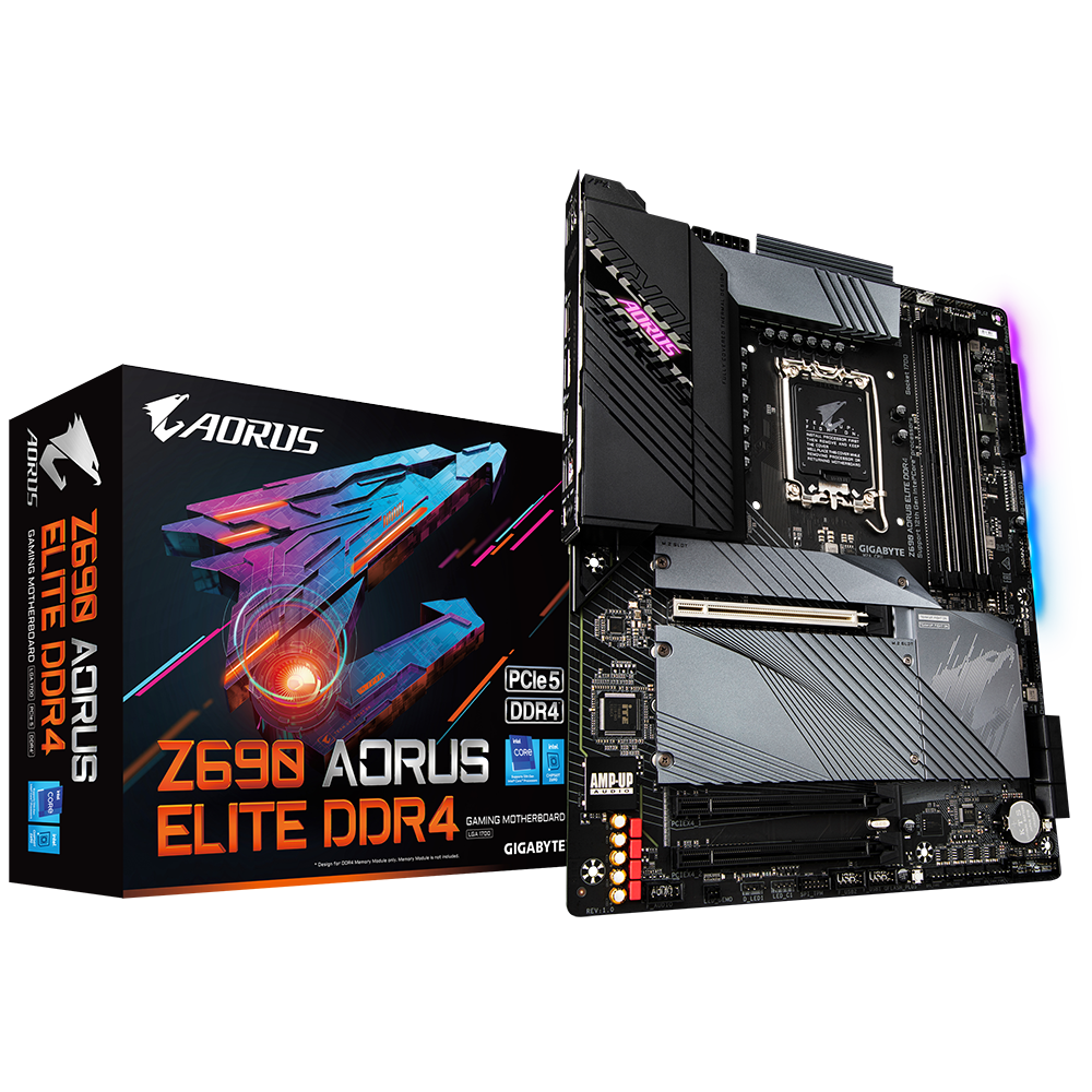 

Материнская плата GIGABYTE Z690 AORUS ELITE DDR4, Socket1700, Intel Z690, 4xDDR4, 3PCI-Ex16, 6SATA3, 7.1-ch, 2.5GLAN, 7 USB 3.2, 2 USB Type-C, HDMI, DP, ATX, Retail, Z690 AORUS ELITE DDR4