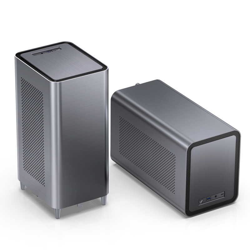 Корпус JONSBO N1, Mini-ITX, Cube-Case, USB 3.0, USB Type-C, серый, без БП (PCC_JB_N1)