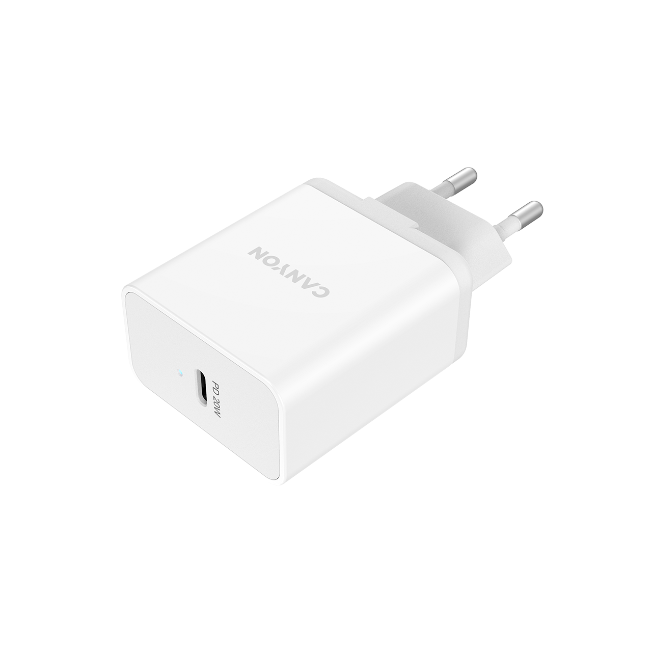 

Сетевое зарядное устройство Canyon H-20 20W, USB type-C, PD, 3A, белый (CNE-CHA20W01), H-20